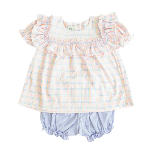 Ruth & Ralph Pink Easter Plaid Mary Bloomer Set