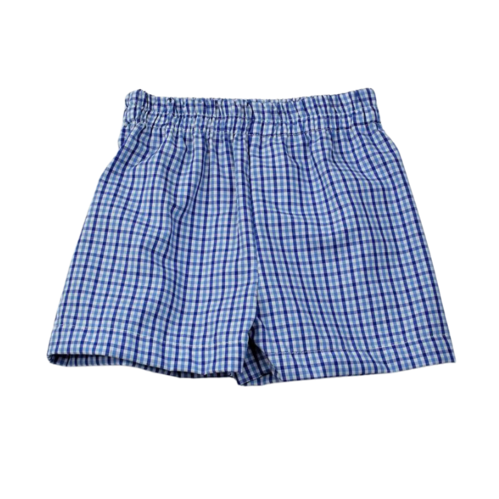 Funtasia Too Navy and Blue Check Shorts