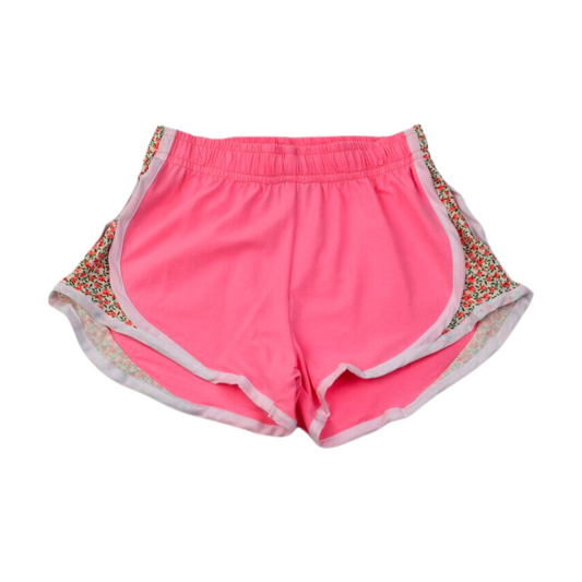 Fantasia Too Athletic Shorts - Pink with Floral Sides