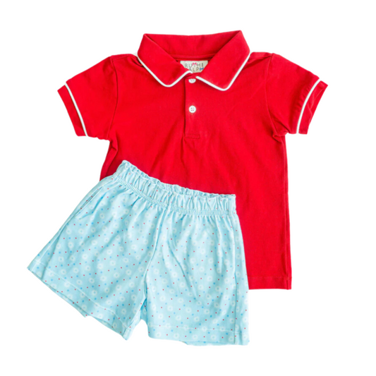 Ruth and Ralph Starburst Shep Polo And Shorts Set