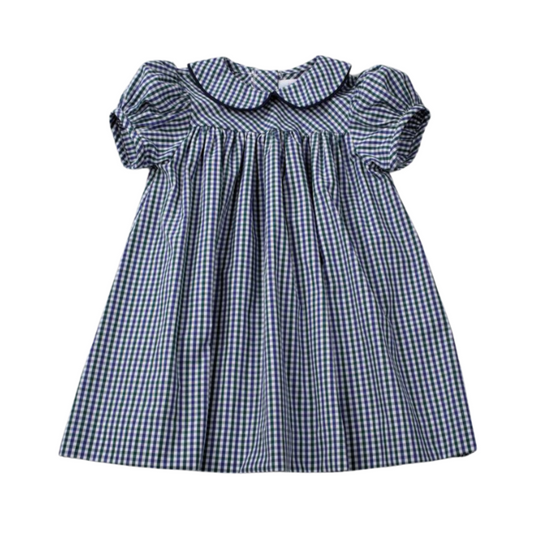 Funtasia Too Navy and Green Plaid Float Dress