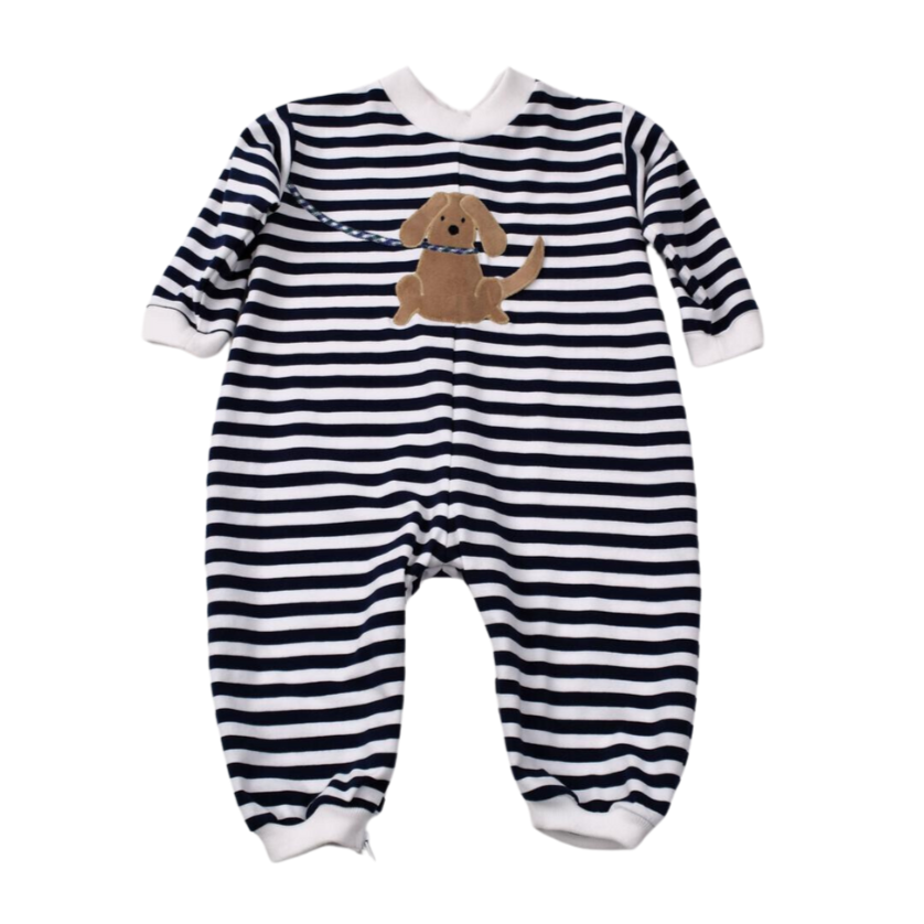 Funtasia Too Navy Stripe Dog Romper