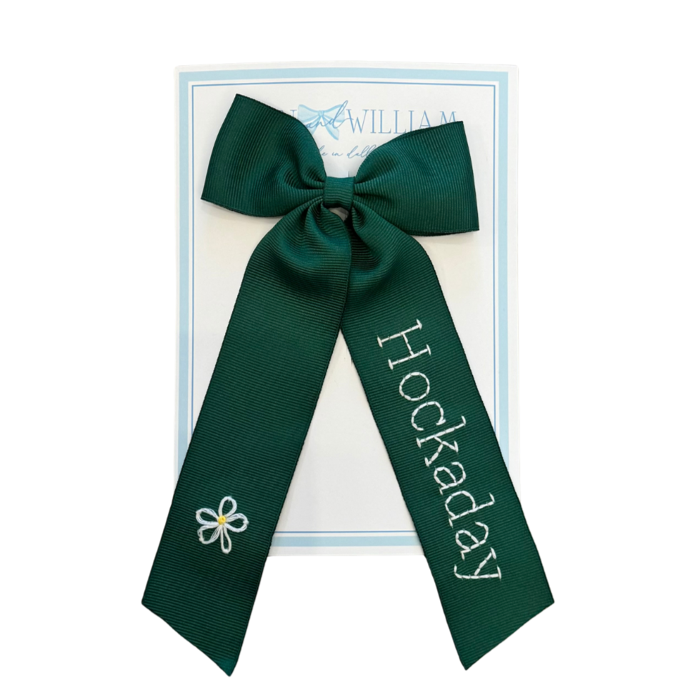 Winn and William Medium Hockaday Bow - Forest Green