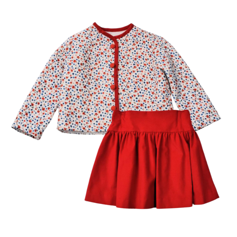 Funtasia Too Quilted Floral Jacket and Skirt Set