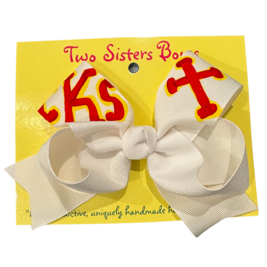 Two Sisters Bows Hand Painted CKS Medium Bow