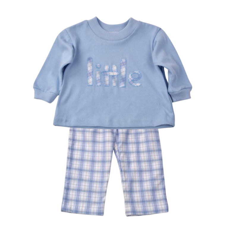 Funtasia Too Little Brother Plaid Pant Set