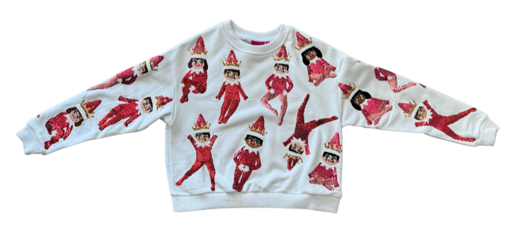 Queen of Sparkles Elf On The Shelf Sweatshirt- Kid's