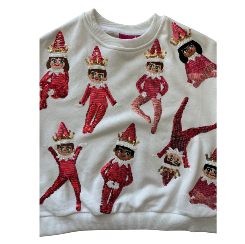 Queen of Sparkles Elf On The Shelf Sweatshirt- Kid's