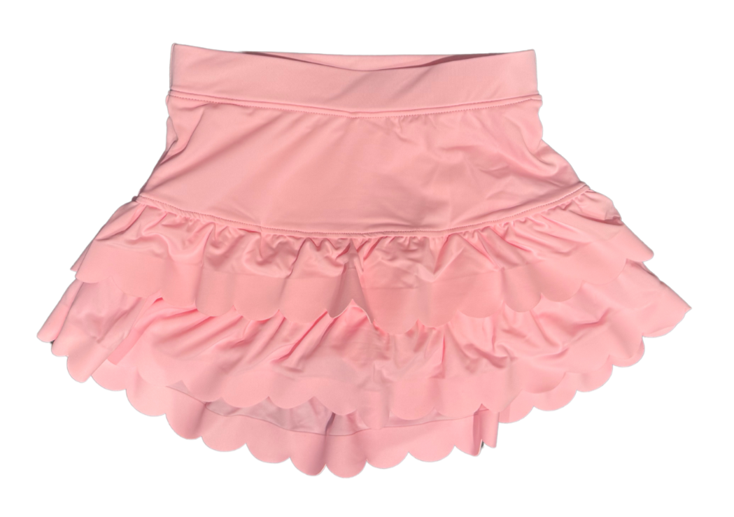 Azarhia Scalloped Skort- Light Pink