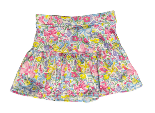 Azarhia Gathered Skort - Bright Bows