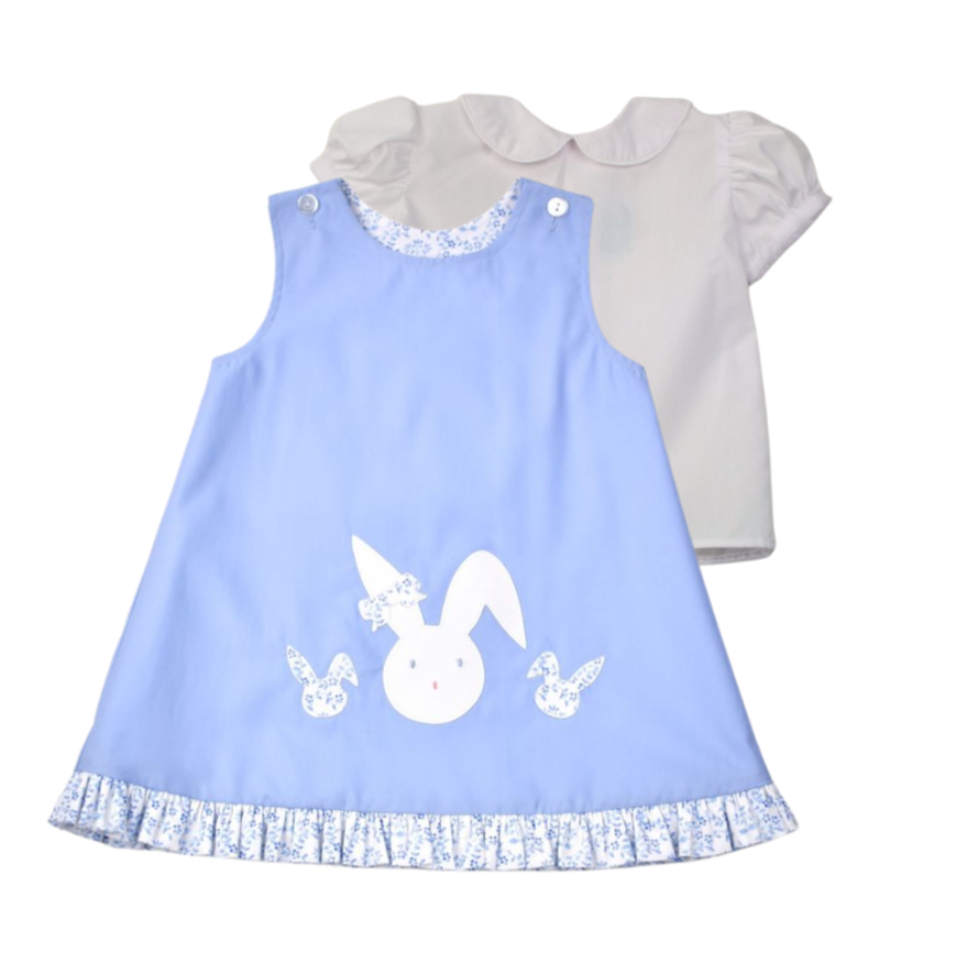 Funtasia Too Bunnies and Floral Reversible Jumper Set