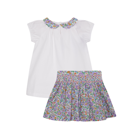 Question Everything Guilia Blouse and Smocked Skirt Set