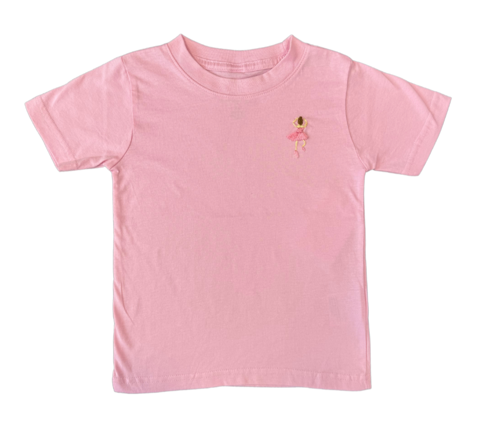 Sweet Olive Street Ballerina Embroidered Tee