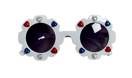 Cami Flower Sunnies- Red, White and Blue