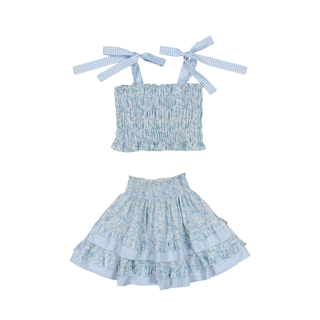 Maryland Blue Ditsy Floral Skirt