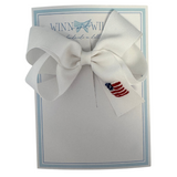 Medium White Americana Bow
