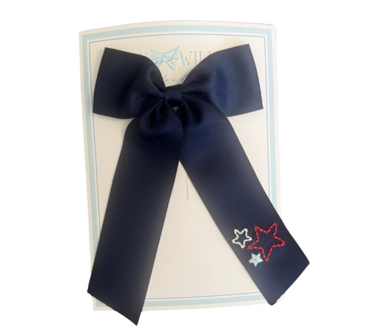 Medium Navy Star Bow