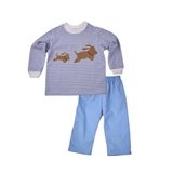 Funtasia Too Dogs Striped Tee and Pant Set