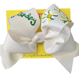 Two Sisters Bows Hand Painted Hockaday Large Bow