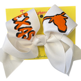 Two Sisters Bows Hand Painted Longhorn Large Bow