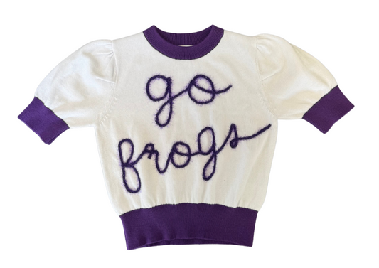 Go Frogs Tinsel Short Sleeve Sweater