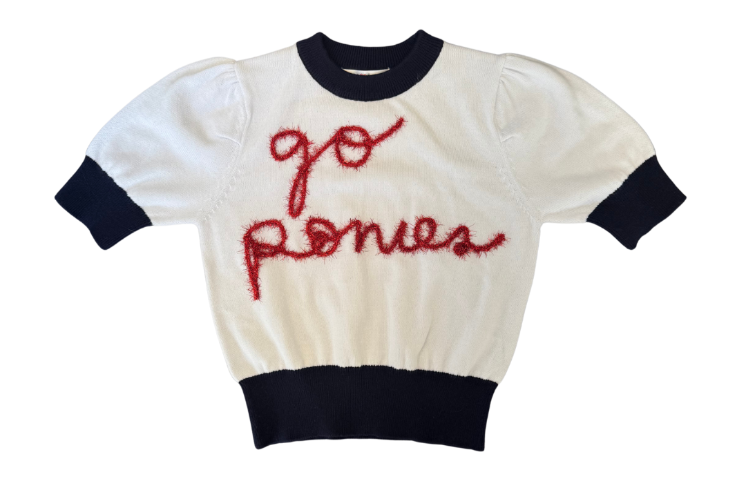 Go Ponies Tinsel Short Sleeve Sweater