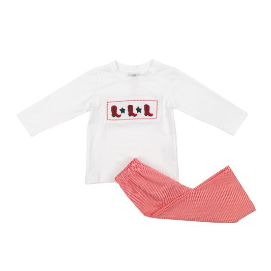 Christmas Boots Pant Set