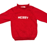 MJK Knits Name Sweater - Red and White