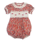Red Floral Bow Romper