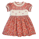 Red Floral Bow Dress