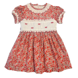 Red Floral Bow Dress