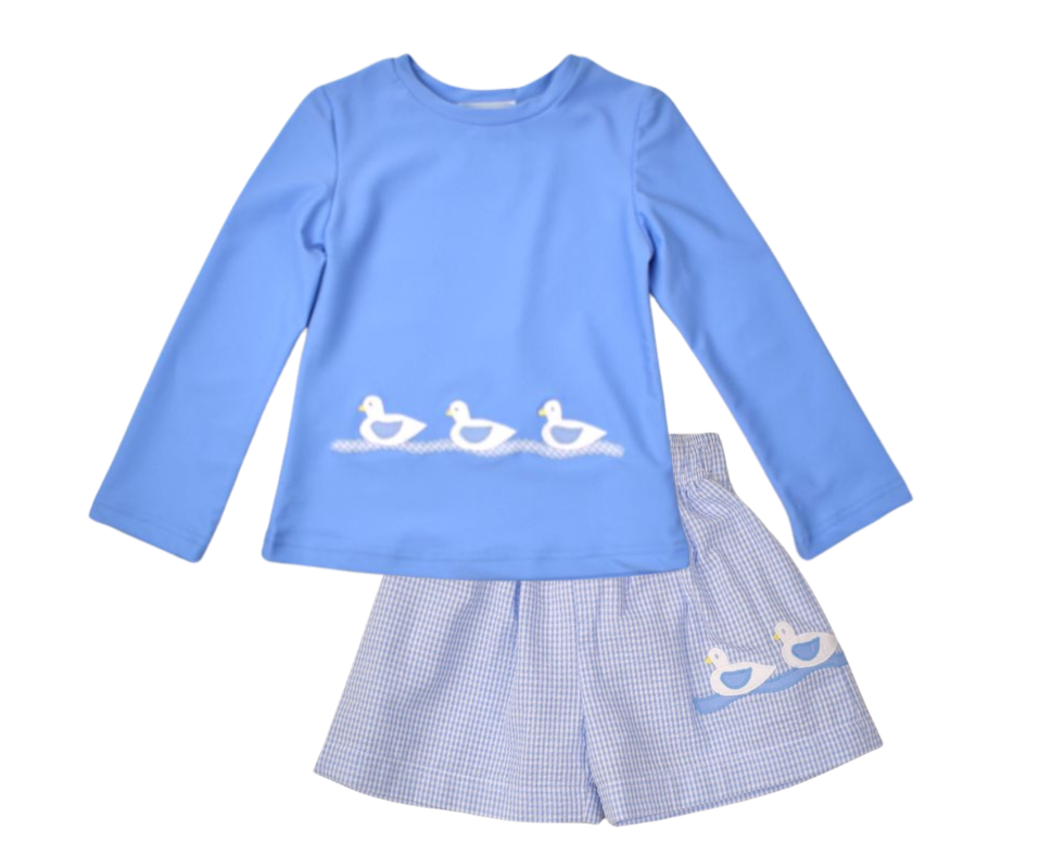 Funtasia Too Ducks Rash Guard and Swim Trunks