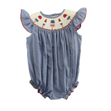 Patriotic Popsicles Emmie Smocked Bubble