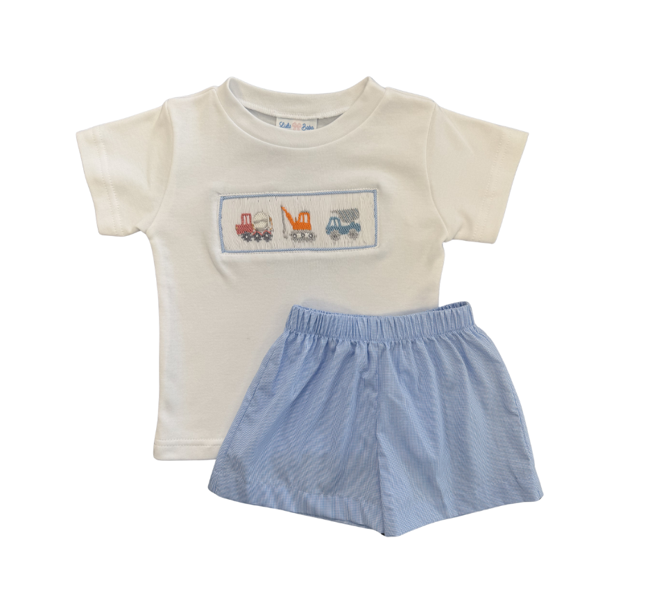Tom Construction Smocked Short Set