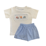 Tom Construction Smocked Short Set