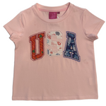 Kids Light Pink USA Bandana Tee