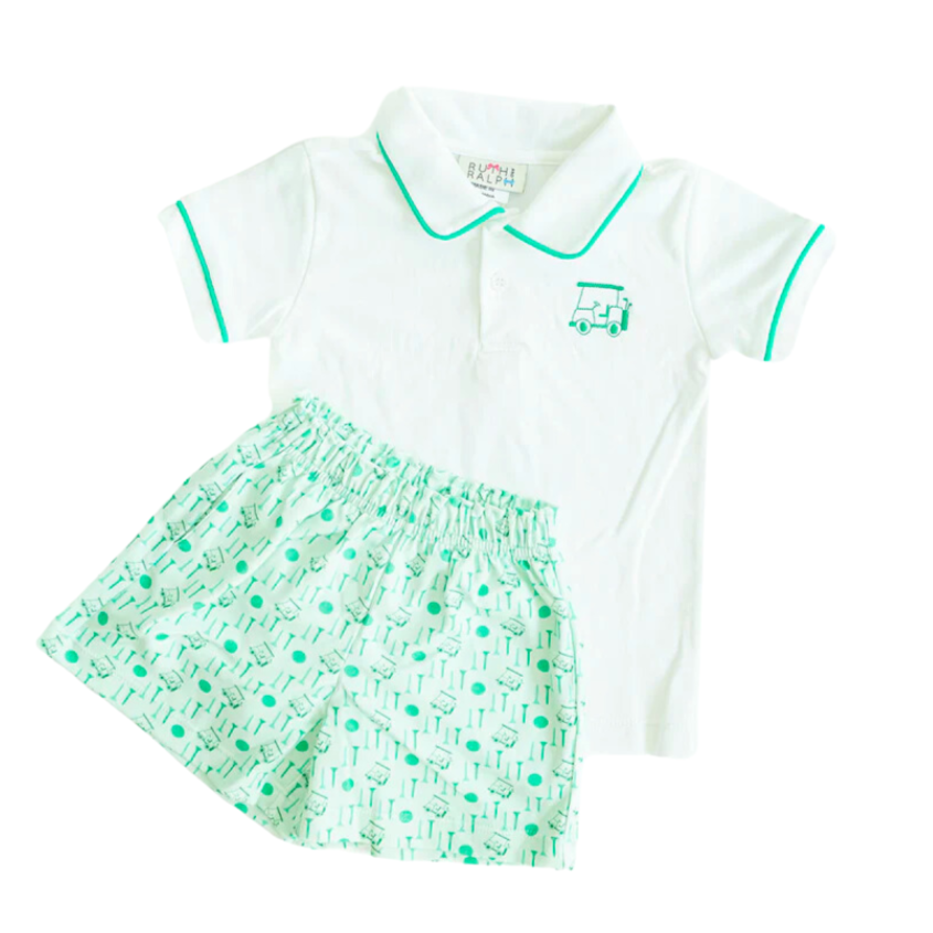 Ruth and Ralph Golf Shep Polo And Shorts Set