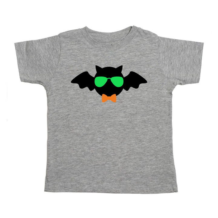 Sweet Wink Cool Bat Halloween Short Sleeve T-Shirt- Gray