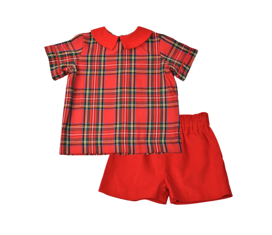 Funtasia Too Christmas Plaid Short Set