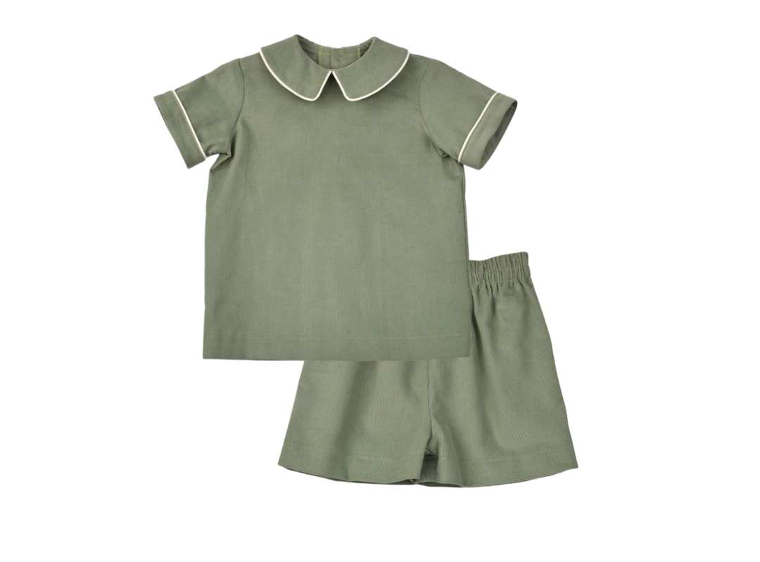 Funtasia Too Sage Corduroy Short Set