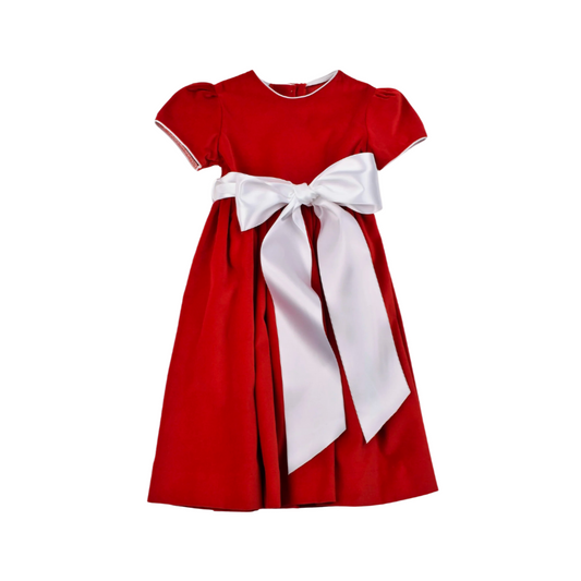 Funtasia Too Velvet Waistline Dress- Red