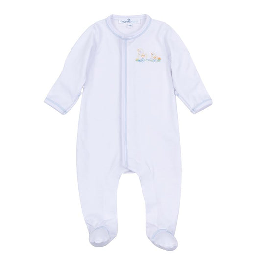 Magnolia Baby Vintage Duckie Pull Toy Footie- Blue