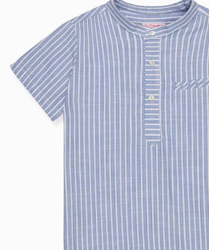 Blue Stripe Arcos Boy Shirt
