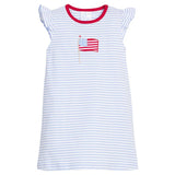 Little English Applique Tilly Dress- Flag