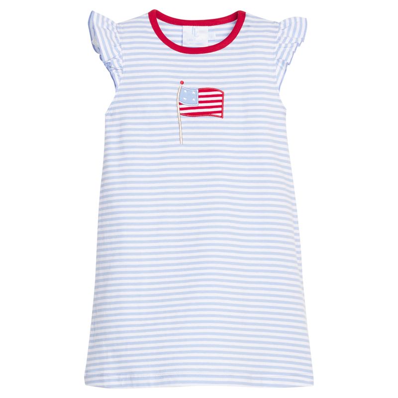 Little English Applique Tilly Dress- Flag
