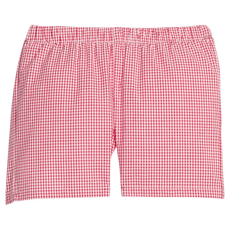 Little English Basic Short - Red Seersucker Gingham