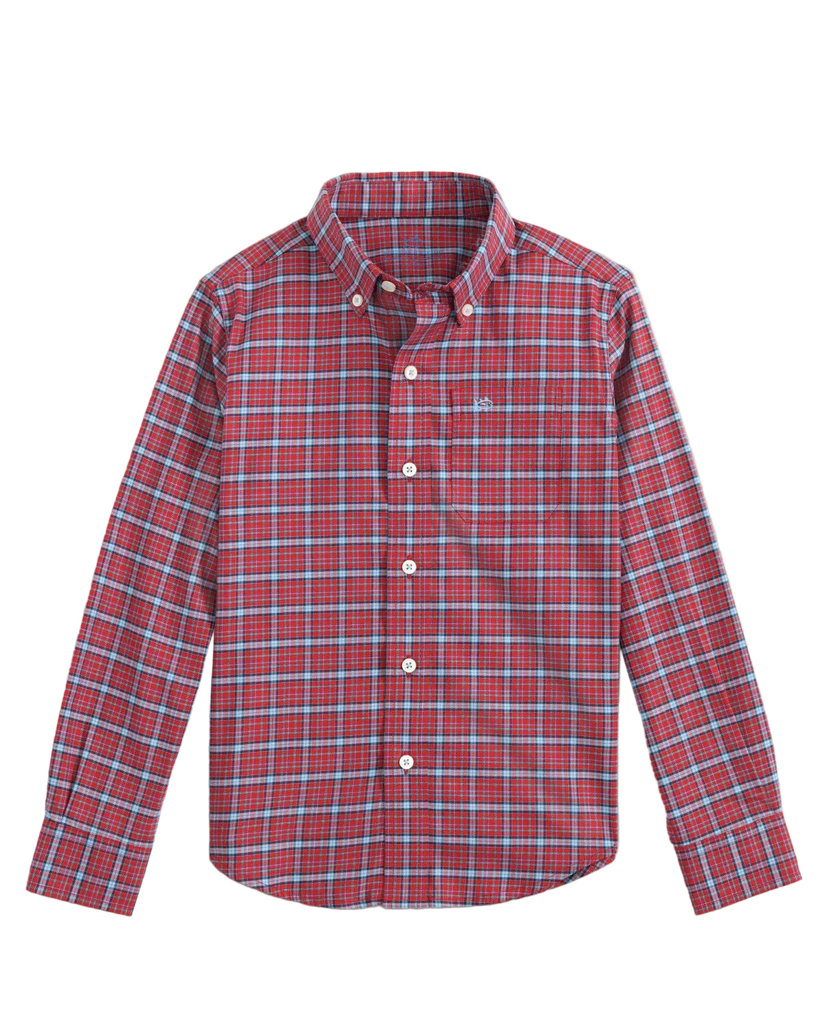Southern Tide Skipjack Sport Shirt- Salsa Red