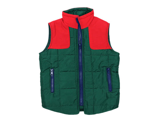 BlueQuail Green and Red Tattersall Vest