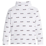 Little English Printed Turtleneck - Vintage Race Car