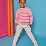 Striped Sweater- Pink